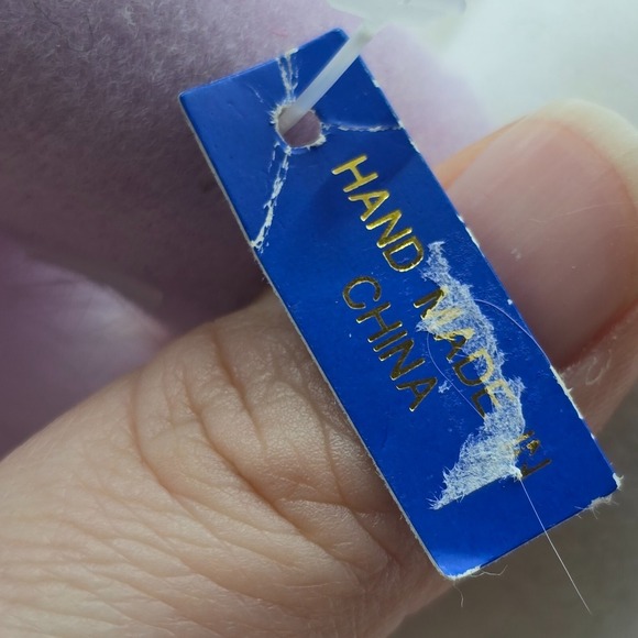 Vintage Posable Purple Bunny Plush Figure‎ with Whiskers Handmade Easter Décor - Picture 8 of 9